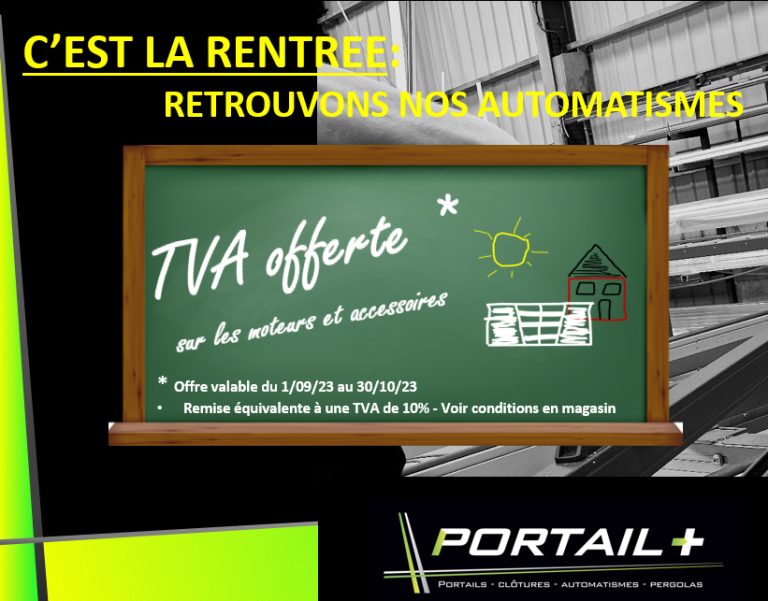 TVA offerte sur les moteurs et accessoires.